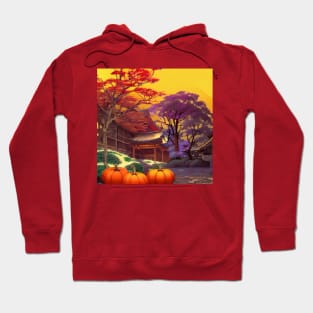 Pumpkin Fall Season in the Japanese Neighborhood Hoodie